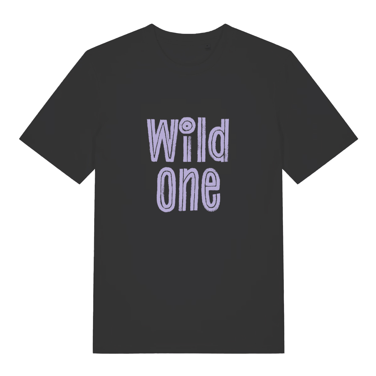 black women's matching t-shirt with the slogan 'wild one'