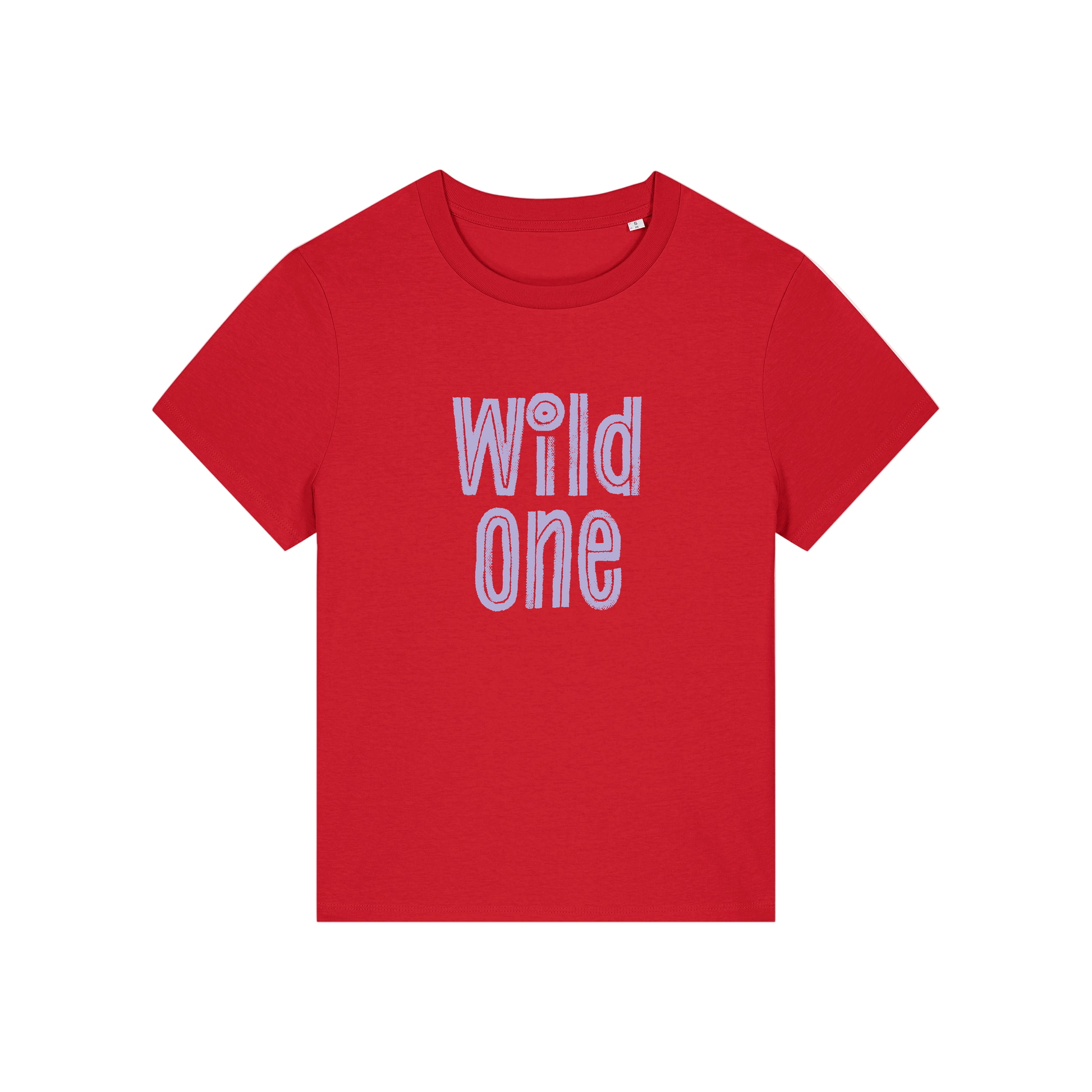 red matching t-shirt with the slogan 'wild one'