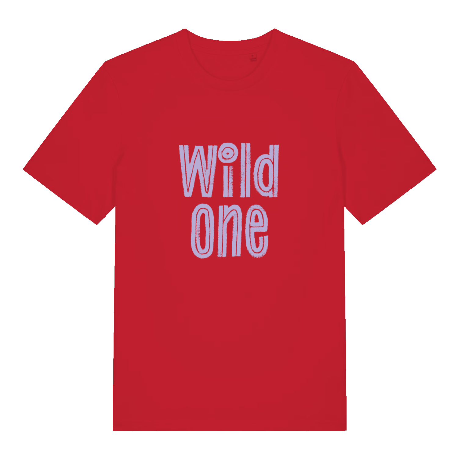 red women's matching t-shirt with the slogan 'wild one'