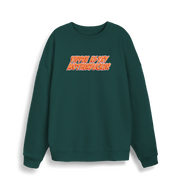 green christmas sweater with the slogan 'yippee ki-yay motherfucker