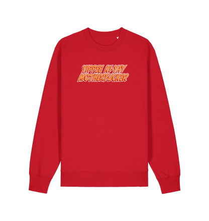 red christmas sweater with the slogan 'yippee ki-yay motherfucker