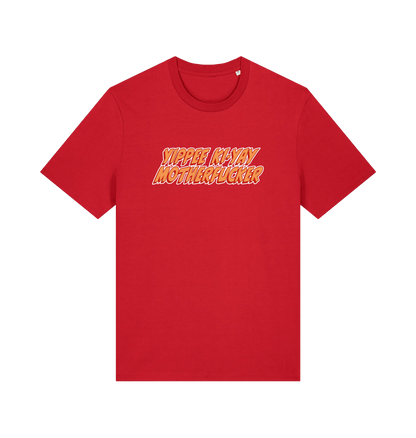 red movie t-shirt with the slogan 'yippee ki-yay motherfucker'