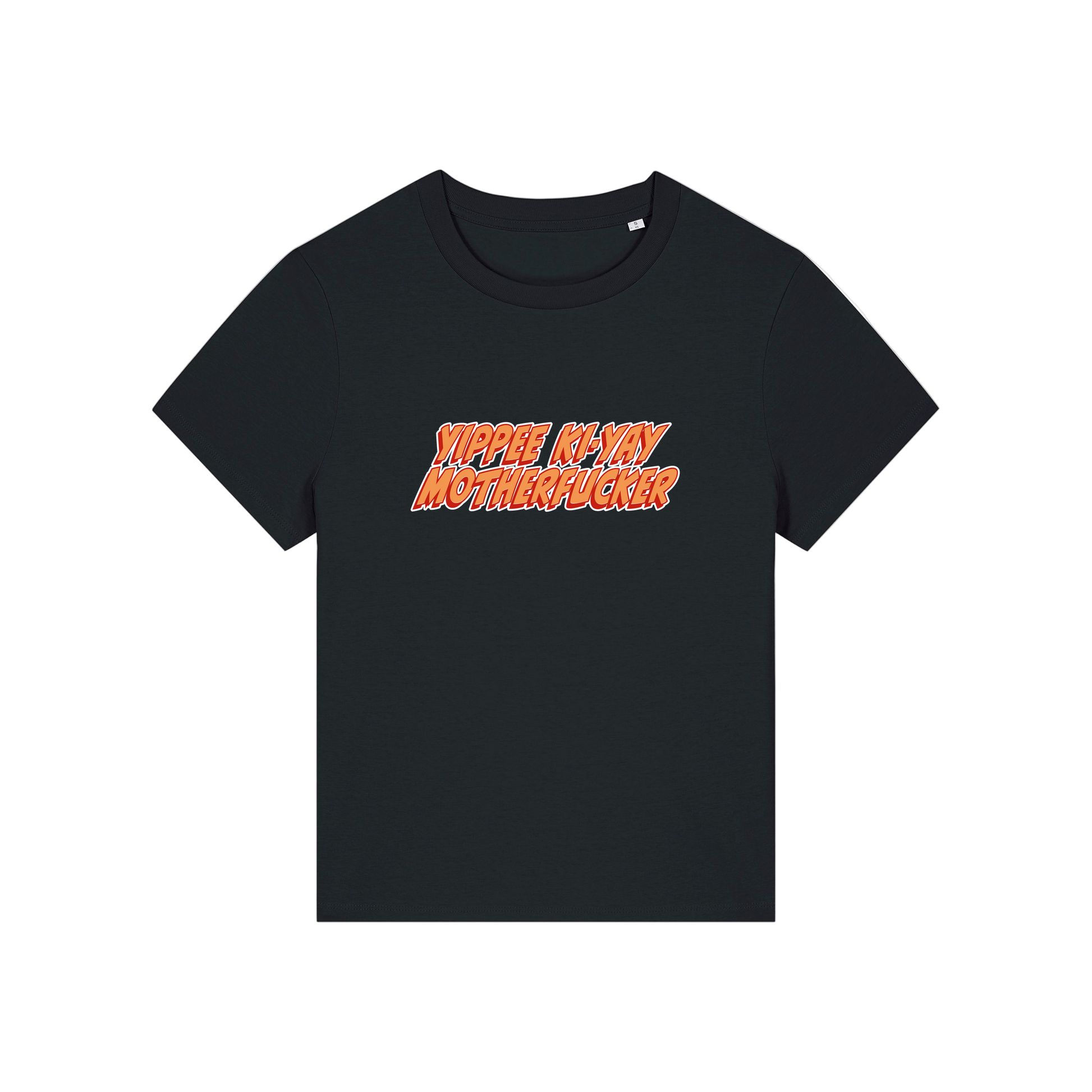 black christmas t-shirt with the slogan 'yippee ki-yay motherfucker'