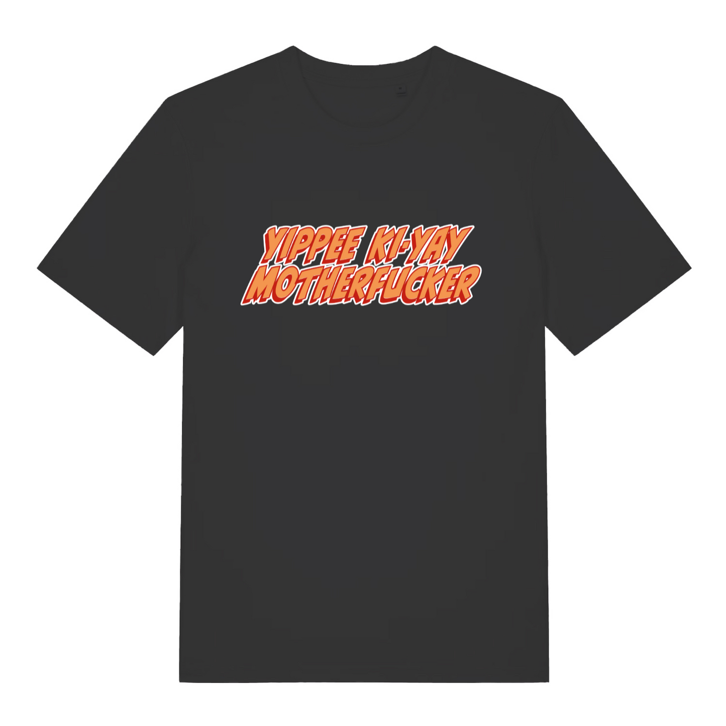 black women's movie t-shirt with the quote 'yippee ki-yay motherfucker'